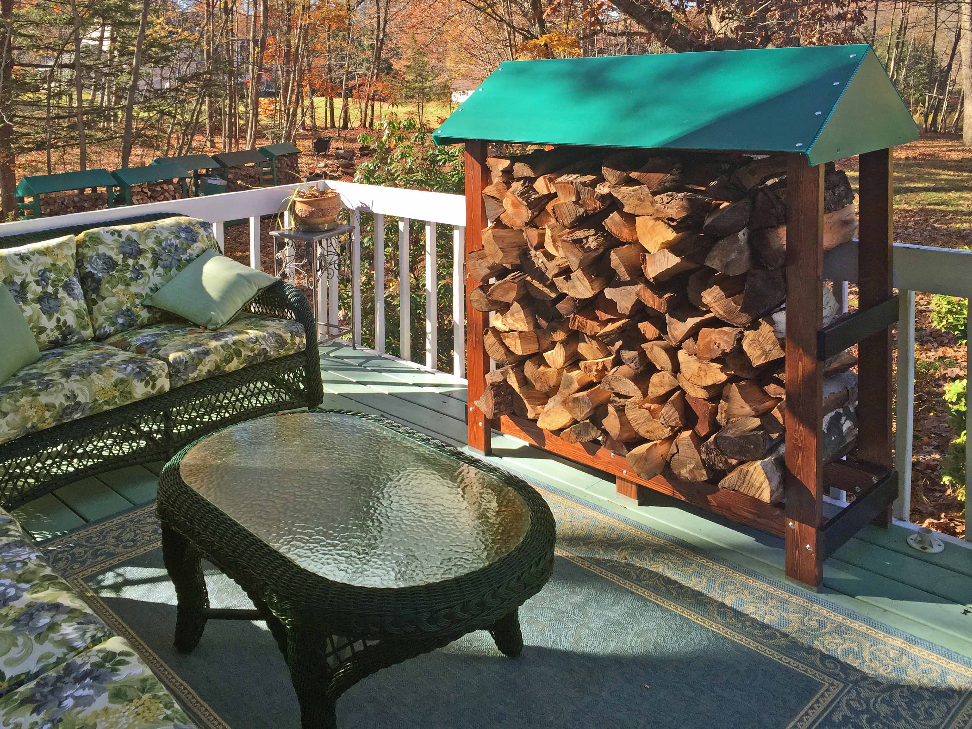 Shelter it store firewood rack