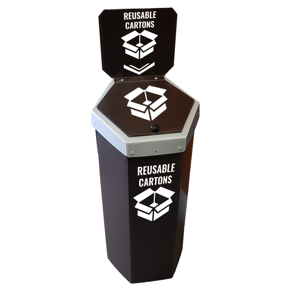 Hexcycle® IV Brown Carton Collection Bin