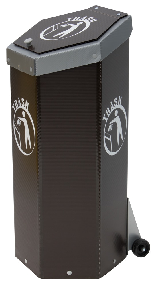 Hexcycle® IV - Tilt & Push - Brown Trash Bin