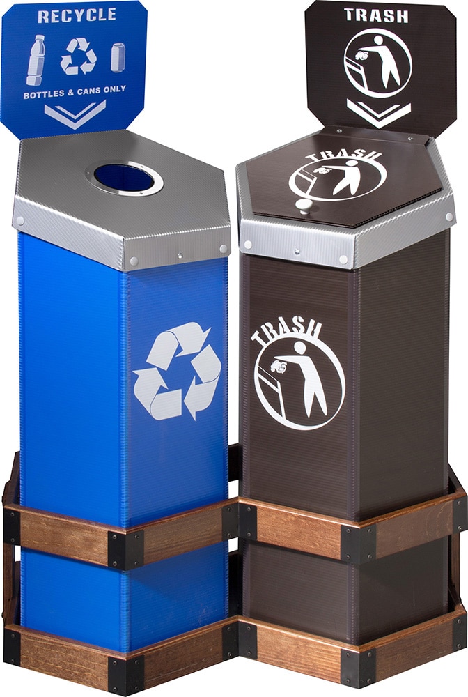 Can & Bottle and Trash 2-Bin Hexstation™