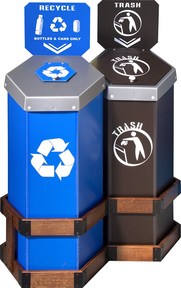 Can & Bottle and Trash 2-Bin Hexstation™