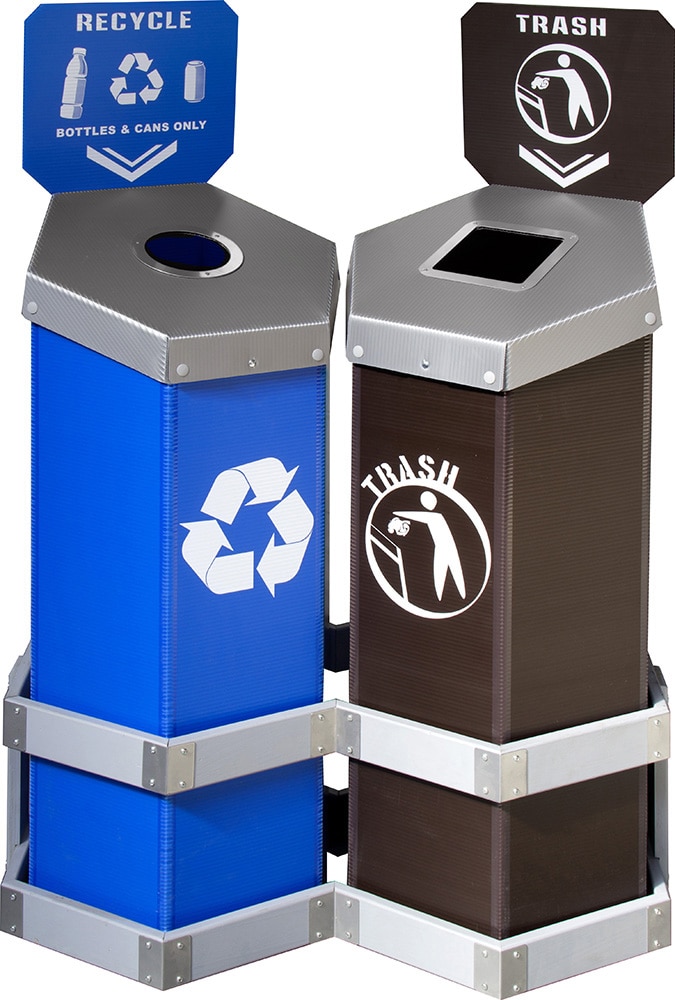 Can & Bottle and Trash 2-Bin Hexstation™