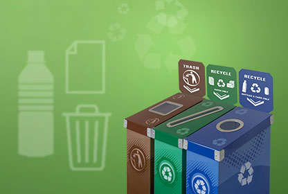 Trash Can Recycle Bin Combo, Multi-Sort Recycling Bins