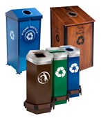 Outdoor Recycling Bins, Trash Cans and Stations