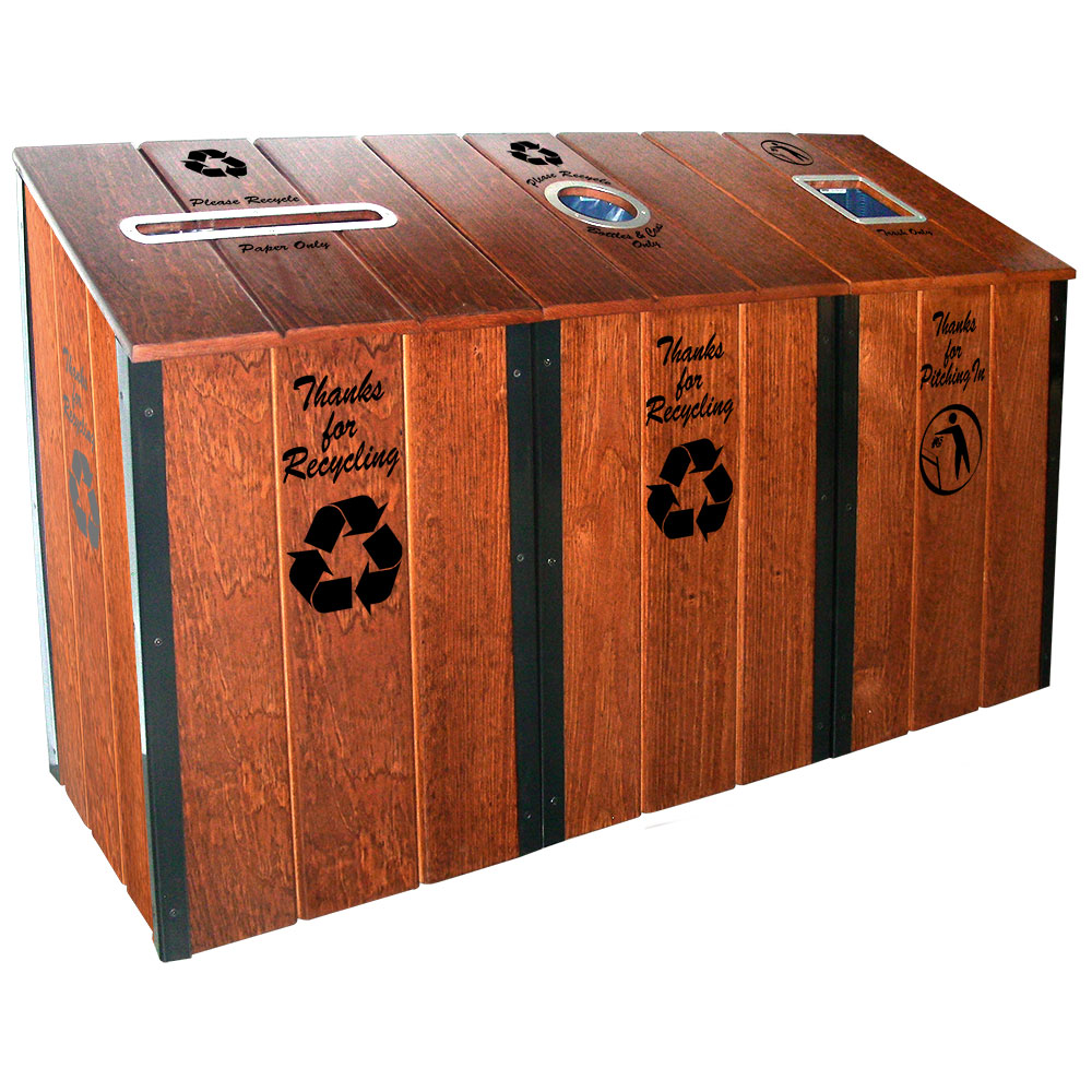 The Heritage Series™ - Mahogany - 3-Bin Station