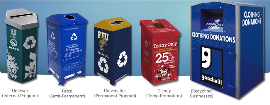 custom recycling bins