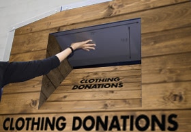 Outdoor Decorative Wood Steel Donation Bin - Image 2
