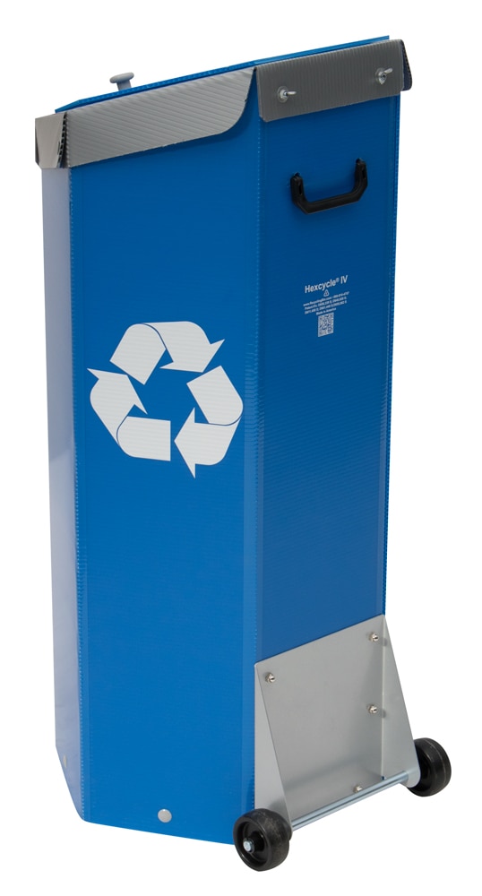 Hexcycle® IV - Tilt & Push - Blue Recycling Bin - Image 3