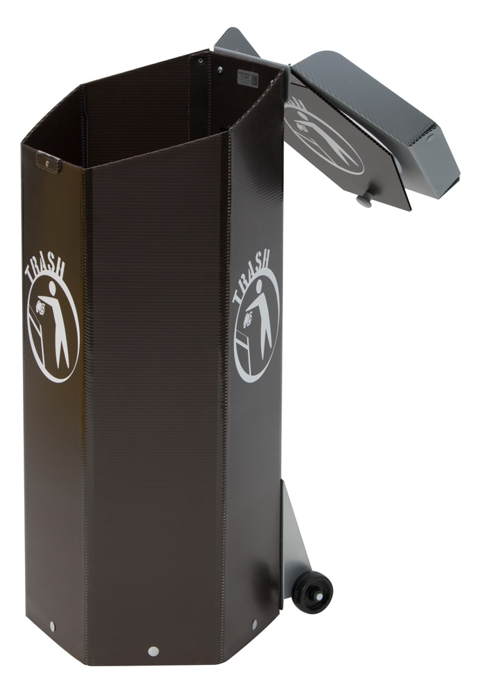 Hexcycle® IV - Tilt & Push - Brown Trash Bin - Image 2