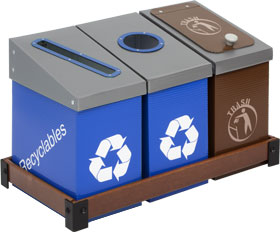 Deskmate™ 3 Bin Station