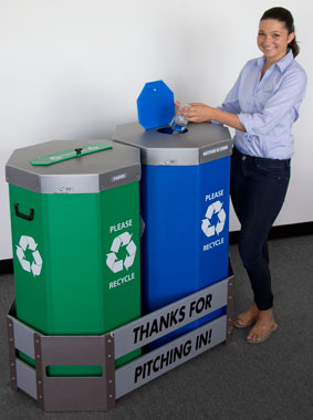Megabin® 2 Bin Locking Waste Center - Image 2
