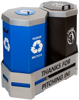 Megabin® 2 Bin Locking Waste Center - Image 9