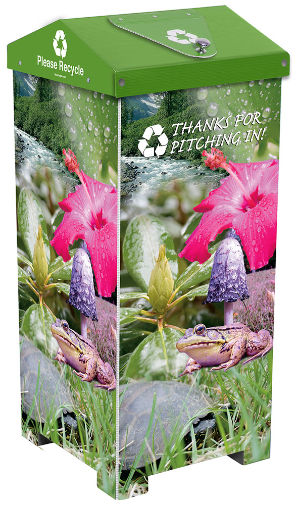 Decorative Photorealistic Recycling Bin